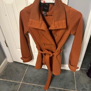 Rust orange light jacket short too waist